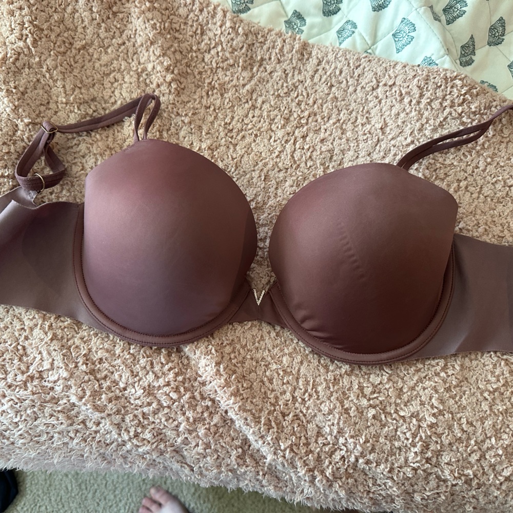 Brown VS lined denim bra